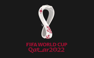 World Cup 2022 Qatar Black Logo