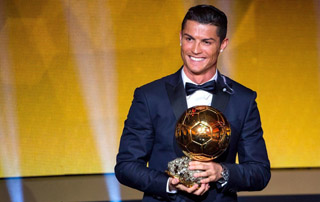 Cristiano Ronaldo CR7 In Tuxedo 2017 Ballon d'Or Award Ceremony