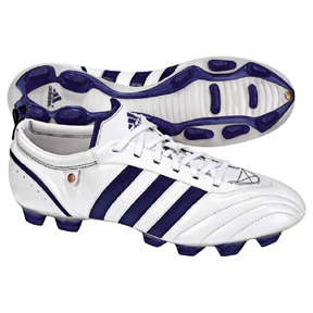 Adidas Womens AdiPURE TRX FG Soccer Shoes (White/Navy)