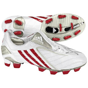 Adidas Womens Predator Powerswerve TRX FG Soccer Shoes (White/Red)