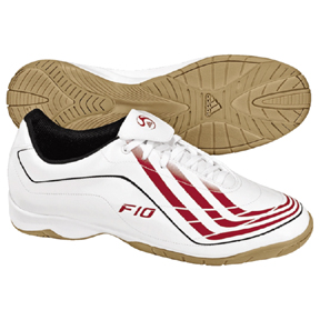 Adidas F10.9 Indoor Soccer Shoes (White/Red