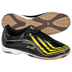 Adidas Youth F10.9 Indoor Soccer Shoes (Black/Yellow)