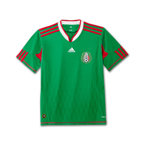 Adidas  Youth Mexico World Cup 2010 Soccer Jersey (Home 2010/11)