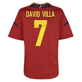 adidas  Spain Villa #7 Soccer Jersey (Home 2012/13)