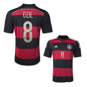 adidas Germany Ozil #8 World Cup 2014 Soccer Jersey (Away ...