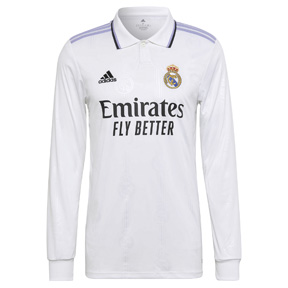 adidas  Real Madrid  Long Sleeve Soccer Jersey (Home 22/23)