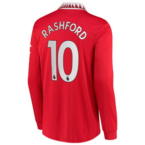 adidas  Manchester United  Rashford #10 LS Jersey (Home 22/23)