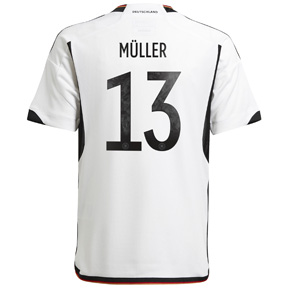 adidas Youth  Germany  Muller #13 WC22 Soccer Jersey (Home 22/24)