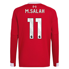 adidas Liverpool Salah #11  Long Sleeve Soccer Jersey (Home 25/26)