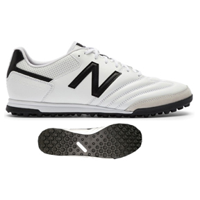 New Balance 442 Team Wide Width Turf Soccer Shoes (White/Black)