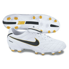 Nike  Tiempo Legend III FG Soccer Shoes (White/Black)