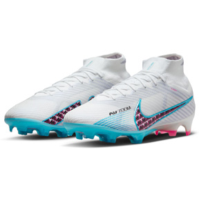 Nike   Zoom  Mercurial Superfly  9 Elite FG Shoes (White/Pink/Blue)