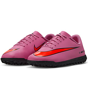 Nike Youth  Mercurial Vapor   16 Club Turf Shoes (Flamingo/Crimson)