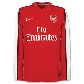 Nike Arsenal Long Sleeve Soccer Jersey (Home 2009/10)