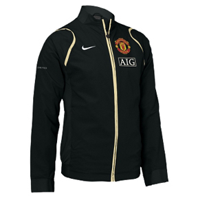 Nike Manchester United Training Jacket (Black) @ SoccerEvolution
