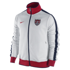 Nike   USA N98 World Cup 2010 Soccer Track Top (White)