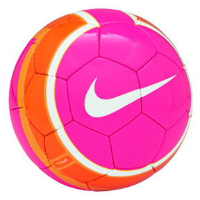 pink nike soccer ball