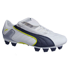 Puma v-Kon II FG Light Soccer Shoes (White/Black/Yellow)