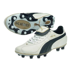 Puma  King XL I FG Soccer Shoes (White/Navy)