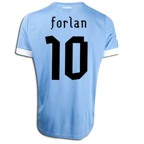 Puma  Uruguay Forlan #10 Soccer Jersey (Home 2012/13)