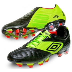 Umbro  Geometra Pro A FG Soccer Shoes (Black/Green)