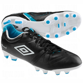 Umbro Speciali Premier 3 HG Soccer Shoes (Black/White/Blue)