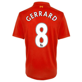 Warrior Liverpool Gerrard #8 Soccer Jersey (Home 2012/13) @ SoccerEvolution