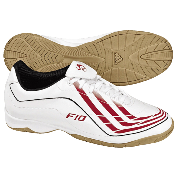Adidas Youth F10.9 Indoor Soccer Shoes (White/Red) SoccerEvolution