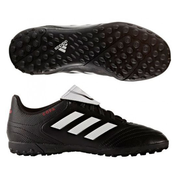 adidas Youth Copa 17.4 Turf Soccer Shoes (Black/White) SoccerEvolution
