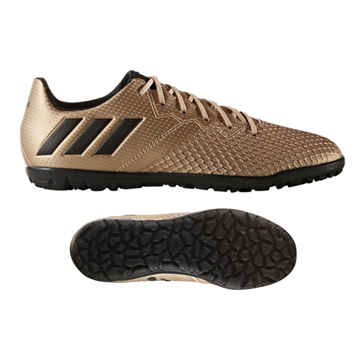 adidas Youth Lionel Messi 16.3 Turf Soccer Shoes (Copper/Green