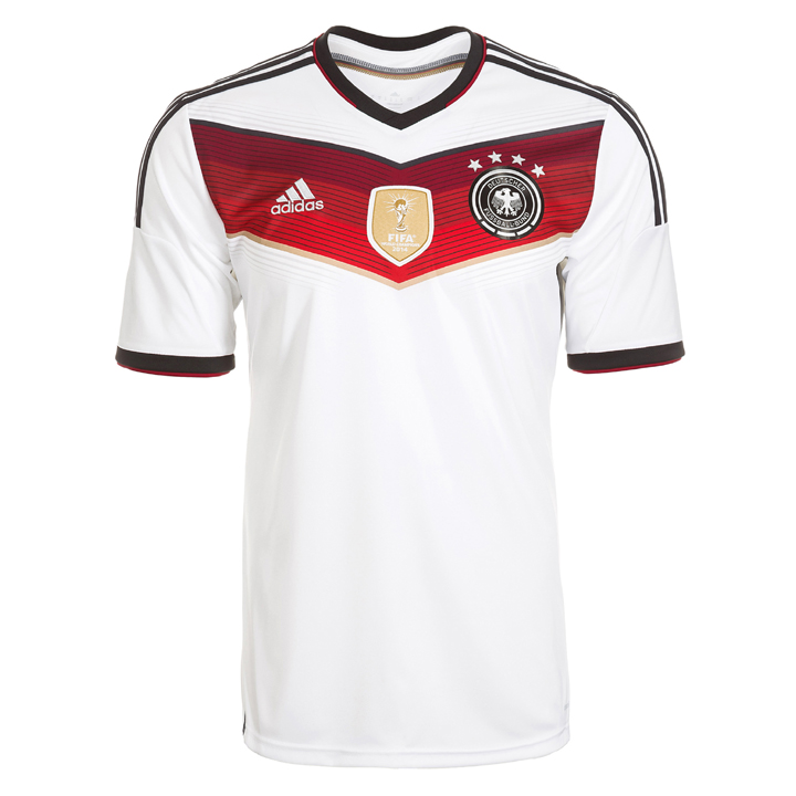 adidas Youth Germany 4 Star Champions Soccer Jersey (Home 14/15