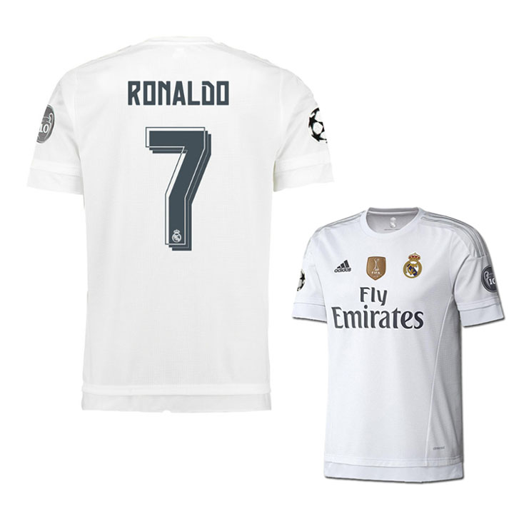 adidas Youth Real Madrid Cristiano Ronaldo #7 UCL Jersey (15/16