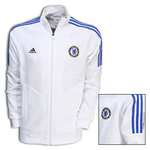 Adidas Chelsea FC Soccer Track Top (White) SoccerEvolution