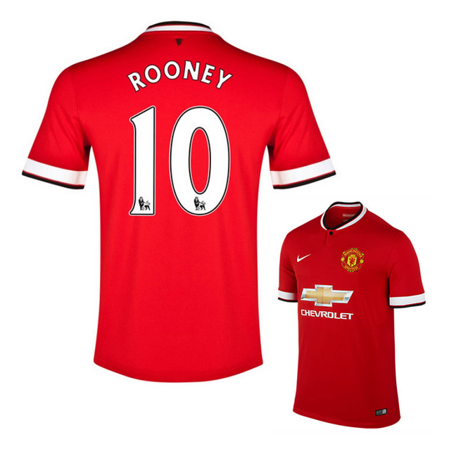 Nike Manchester United Rooney 10 Soccer Jersey (Home 14/15