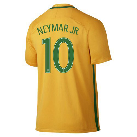 Nike Youth Brasil / Brazil Neymar 10 Soccer Jersey (Home 16/17