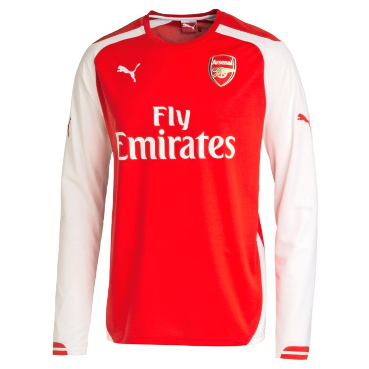 Puma Arsenal Long Sleeve Soccer Jersey (Home 14/15) SoccerEvolution