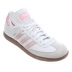 Adidas Samba Classic Indoor Soccer Shoes (White/Pink)