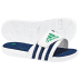 Adidas Womens Adissage FitFoam Soccer Sandal / Slide (White/Navy)