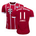 adidas Youth Bayern Munich James #11 Soccer Jersey (Home 17/18)