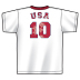 World Cup 2006 USA #10 Soccer Tee (White/Red)