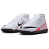 Nike Youth Mercurial Superfly 9 Club Turf Shoes (White/Crimson)