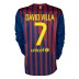 Nike Barcelona Villa #7 LS Soccer Jersey (Home 2011/12)