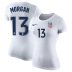 Nike Womens USA Alex Morgan #13 Soccer Tee (White 2016/17)