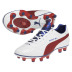 Puma  King Finale SL I FG Soccer Shoes (White/Red)