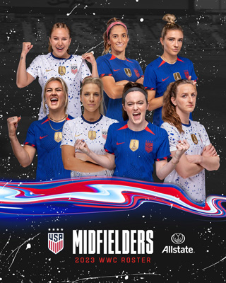 WWC 2023 USWNT Midfielders