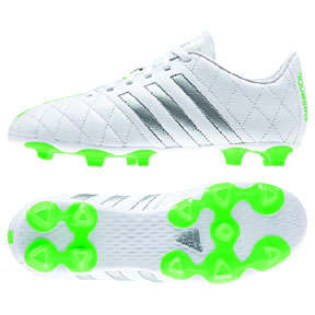 adidas Womens 11Questra TRX FG Soccer Shoes (White/Green)