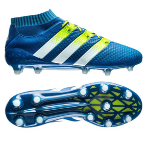 adidas ACE Primeknit FG Soccer (Blue/Green)