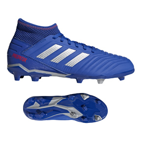 adidas Youth Predator  19.3 FG Soccer Shoes (Bold Blue/Silver)