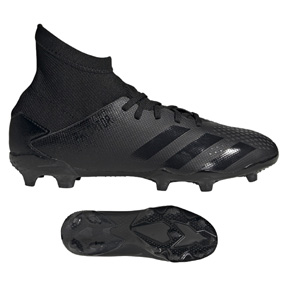 adidas Youth  Predator  20.3 FG Soccer Shoes (Core Black/Grey)