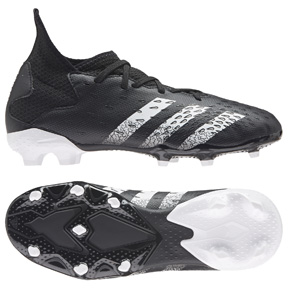 adidas Youth  Predator Freak.3 FG Soccer Shoes (Black/White)